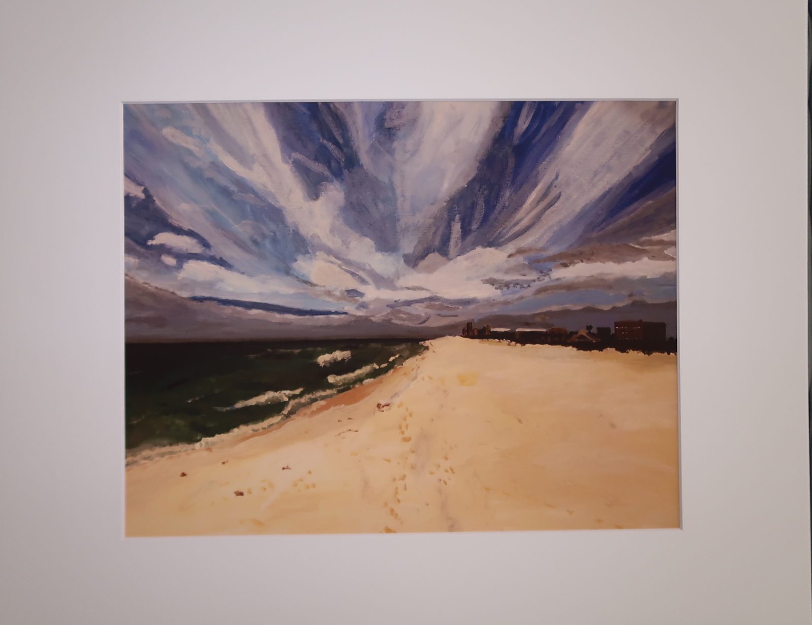 Matted giclée print of Florida Beach II by Uta Raina